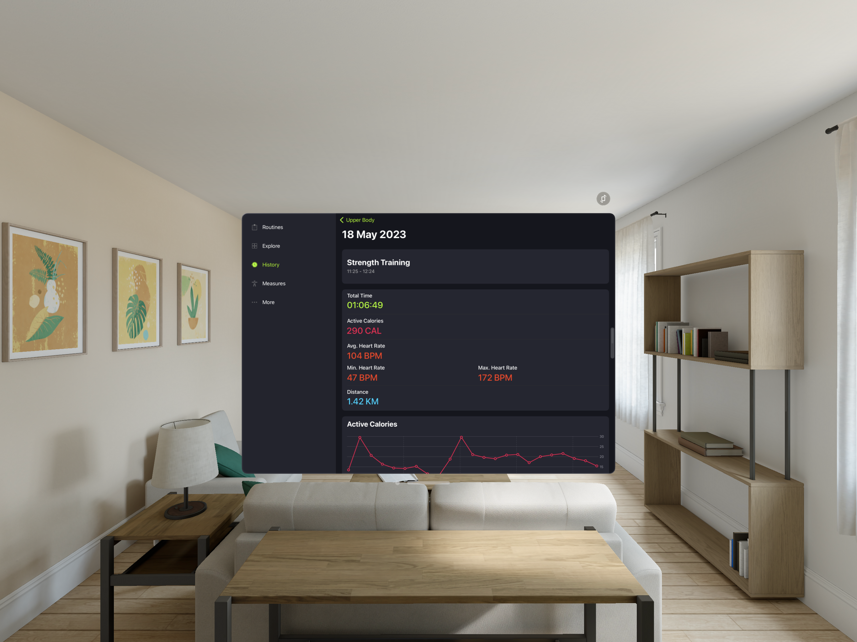 SmartGym on Apple Vision Pro