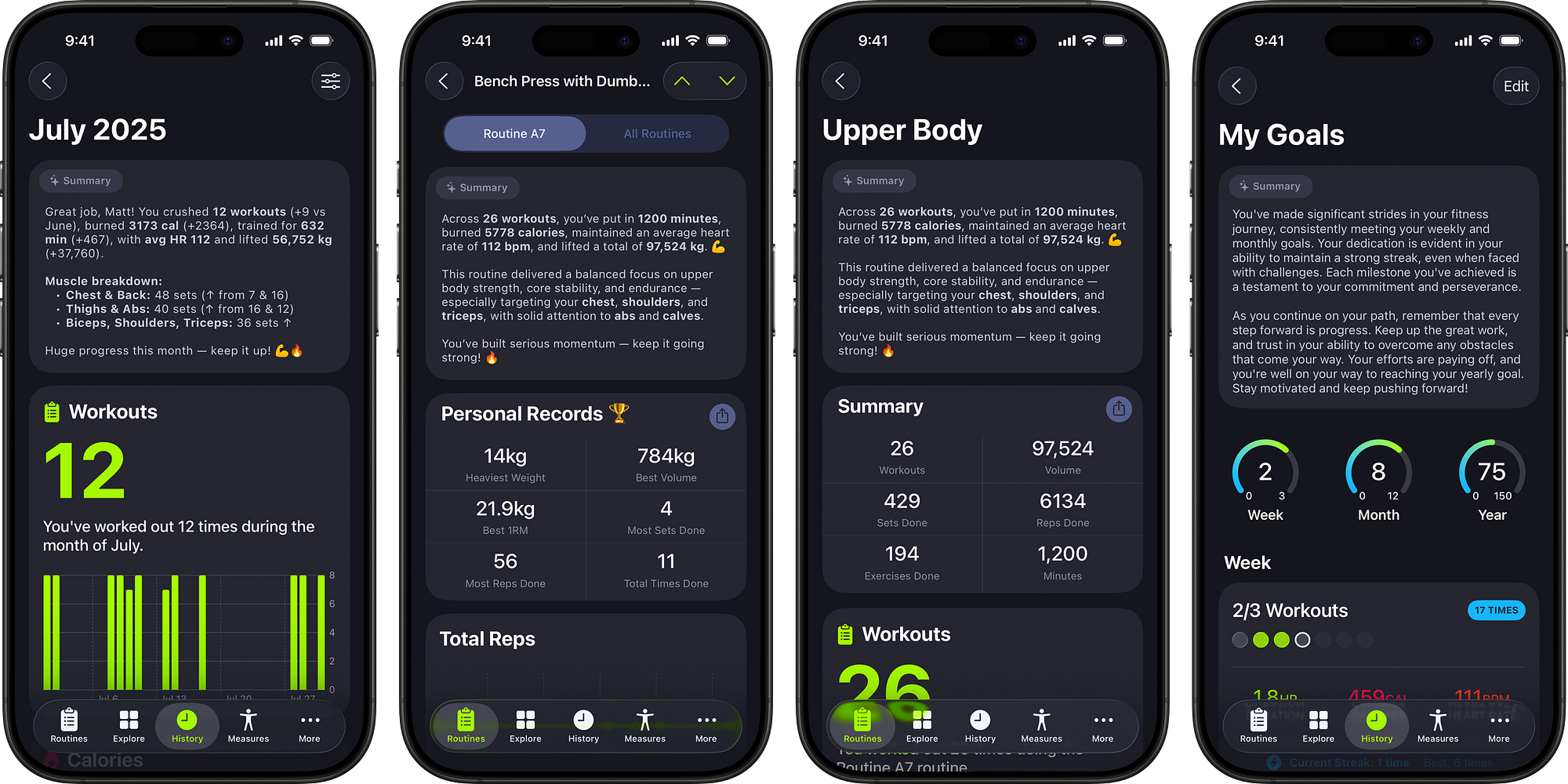 AI-generated workout summaries in SmartGym
