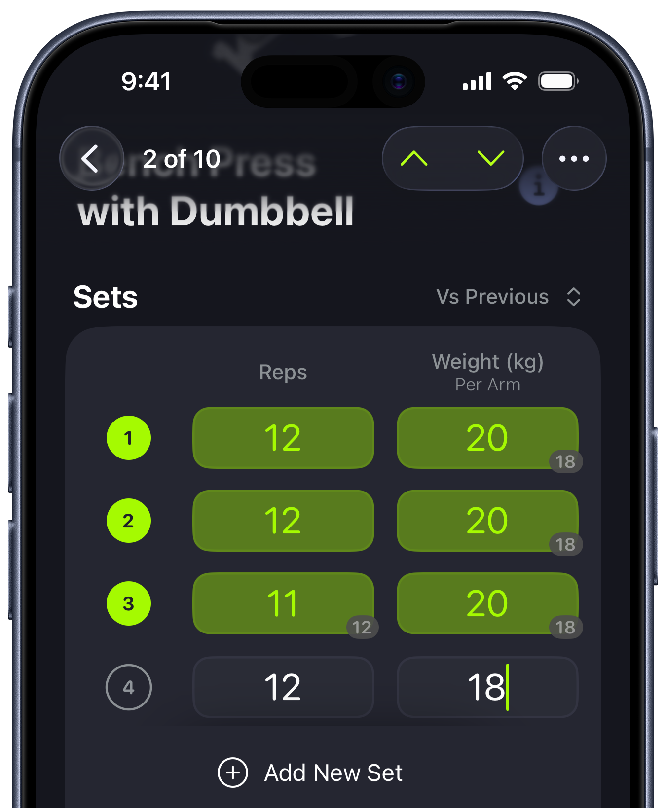 Inline Logging interface on iPhone with a custom keyboard for quick changes