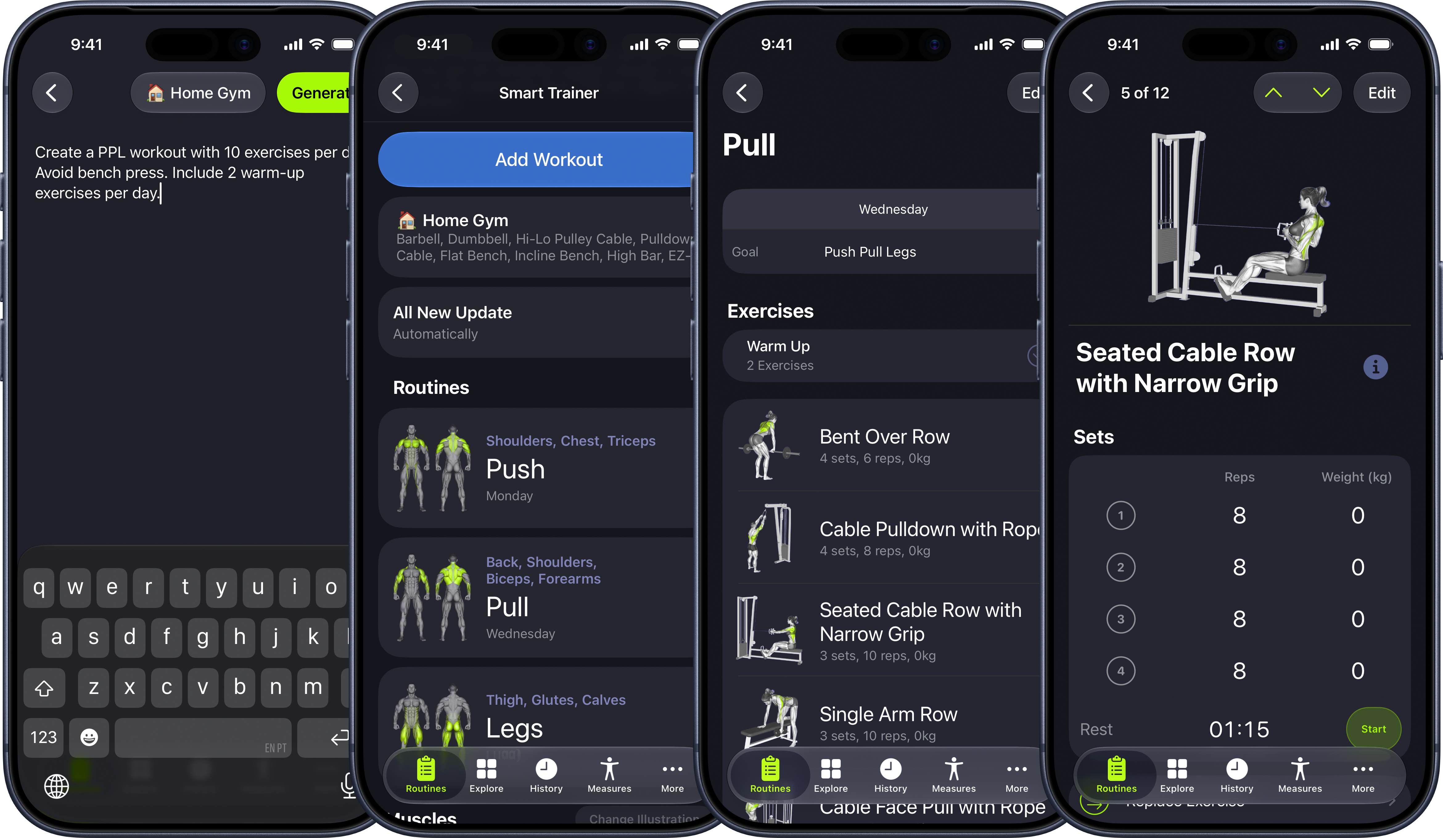 Creating a workout with natural language in SmartGym