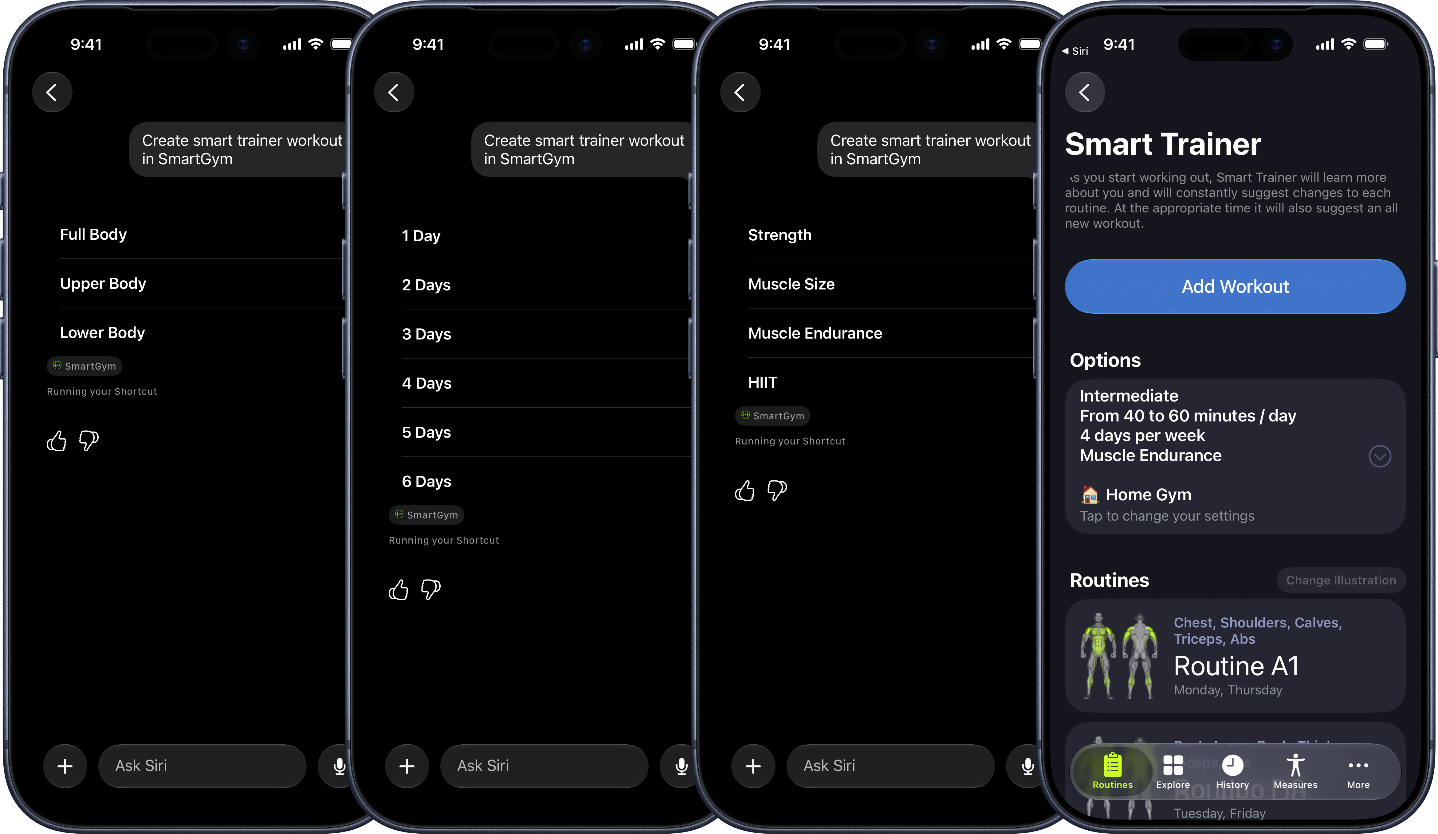 Creating a Smart Trainer workout through Siri