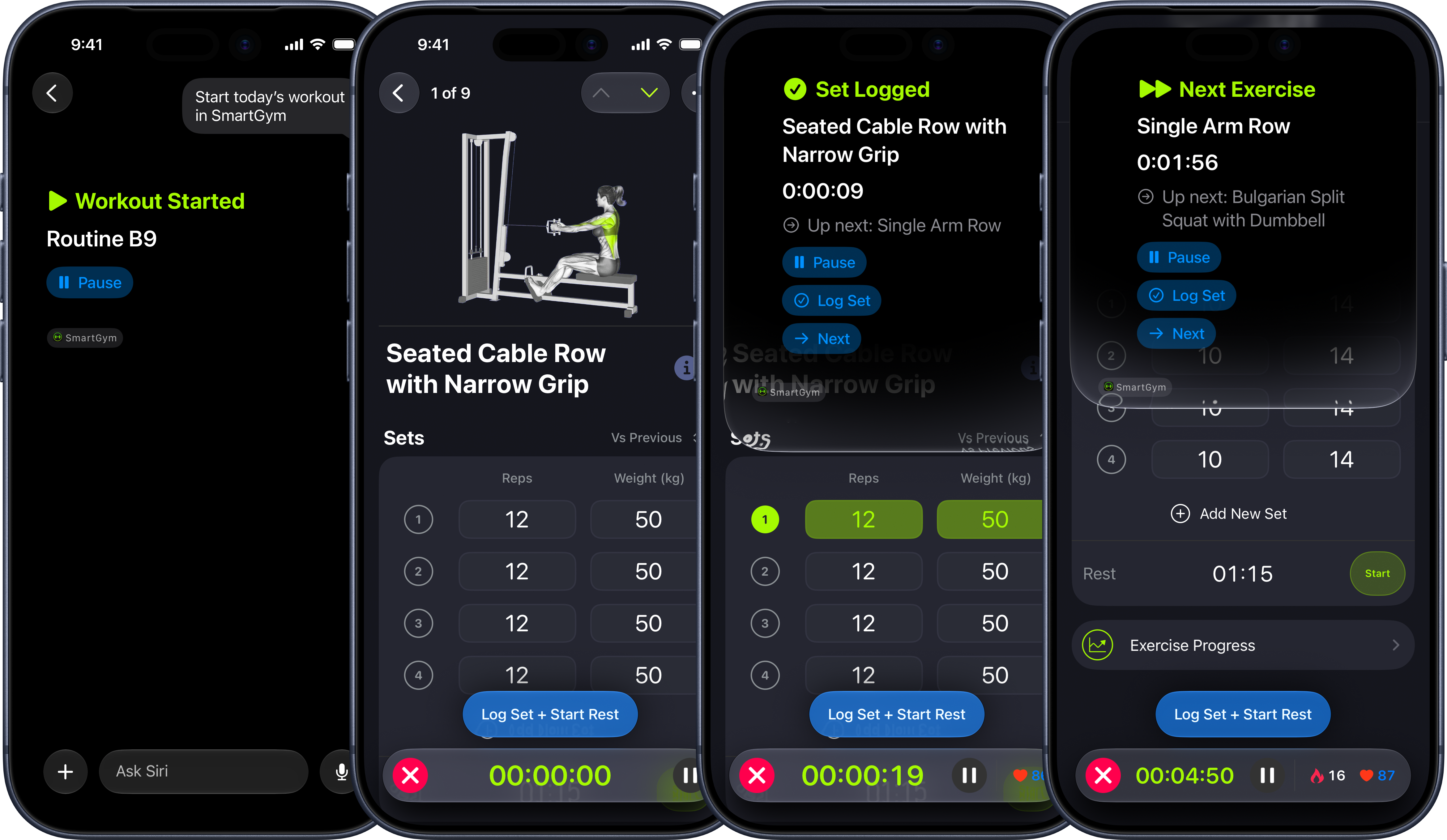 Hands-free workout control with Siri in SmartGym