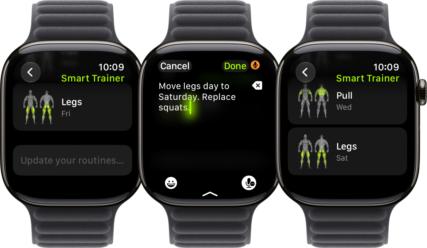 Refining a generated workout from Apple Watch in SmartGym